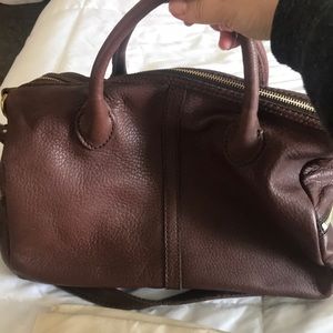 Fossil brown leather bag